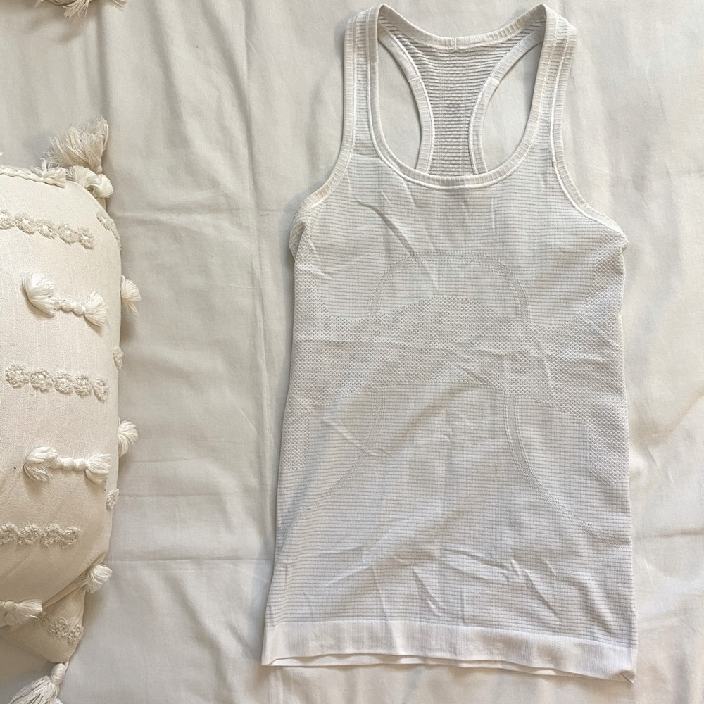 White Lululemon Tank Top Swiftly Size 2